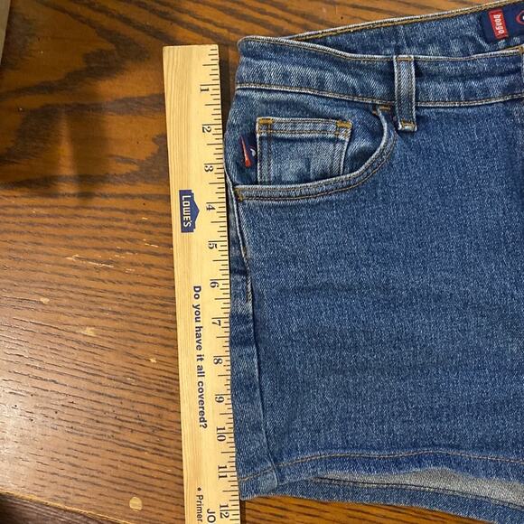 Vintage BONGO Zip Up Marilyn Jean Shorts Dark Stone Wash Size 7 Y2K 90s Denim - Picture 7 of 14